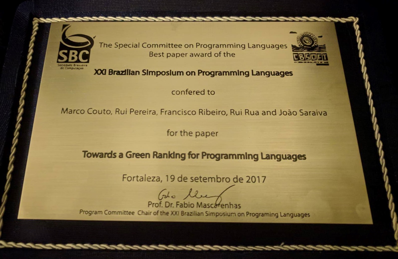 Paper on energy efficiency in programming languages receives Best Paper ...